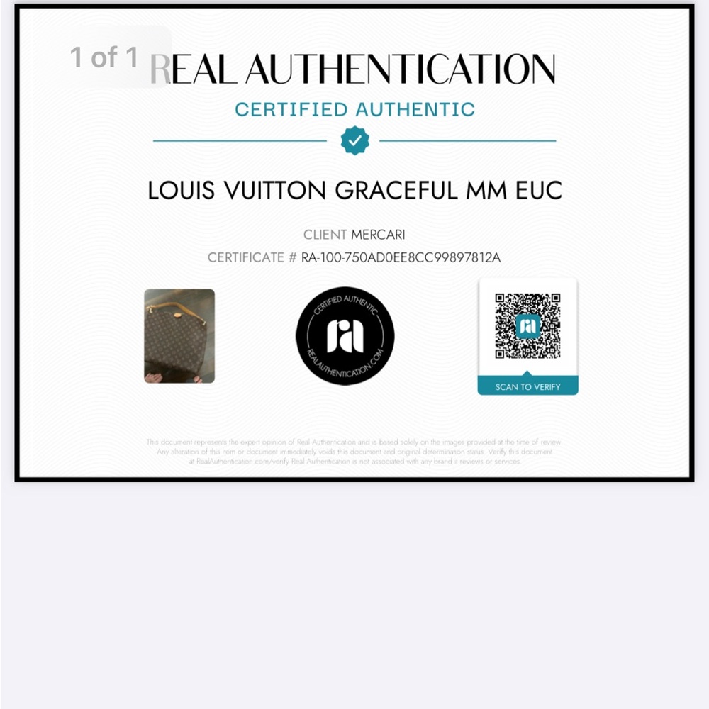 Louis Vuitton Graceful MM EUC authentic